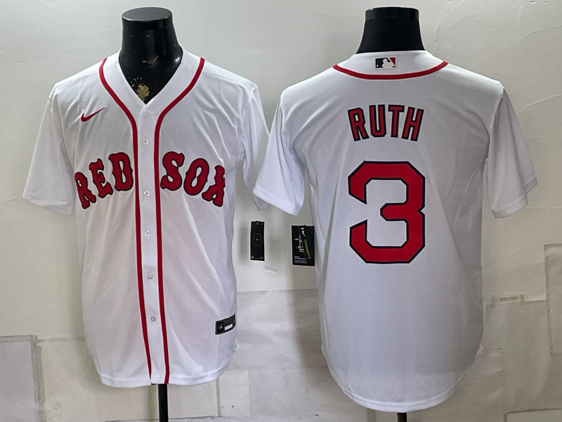 2026 Men Boston Red Sox #3 Ruth white Nike MLB Jersey 0824001->boston red sox->MLB Jersey